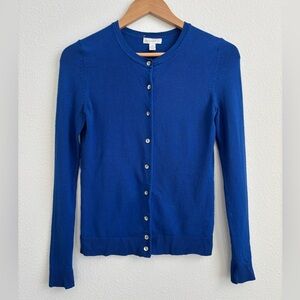 Women’s XS royal blue cardigan - crew neck button down